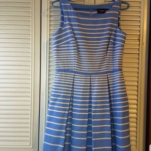 Lovely Blue and Cream Spring Taylor Dress